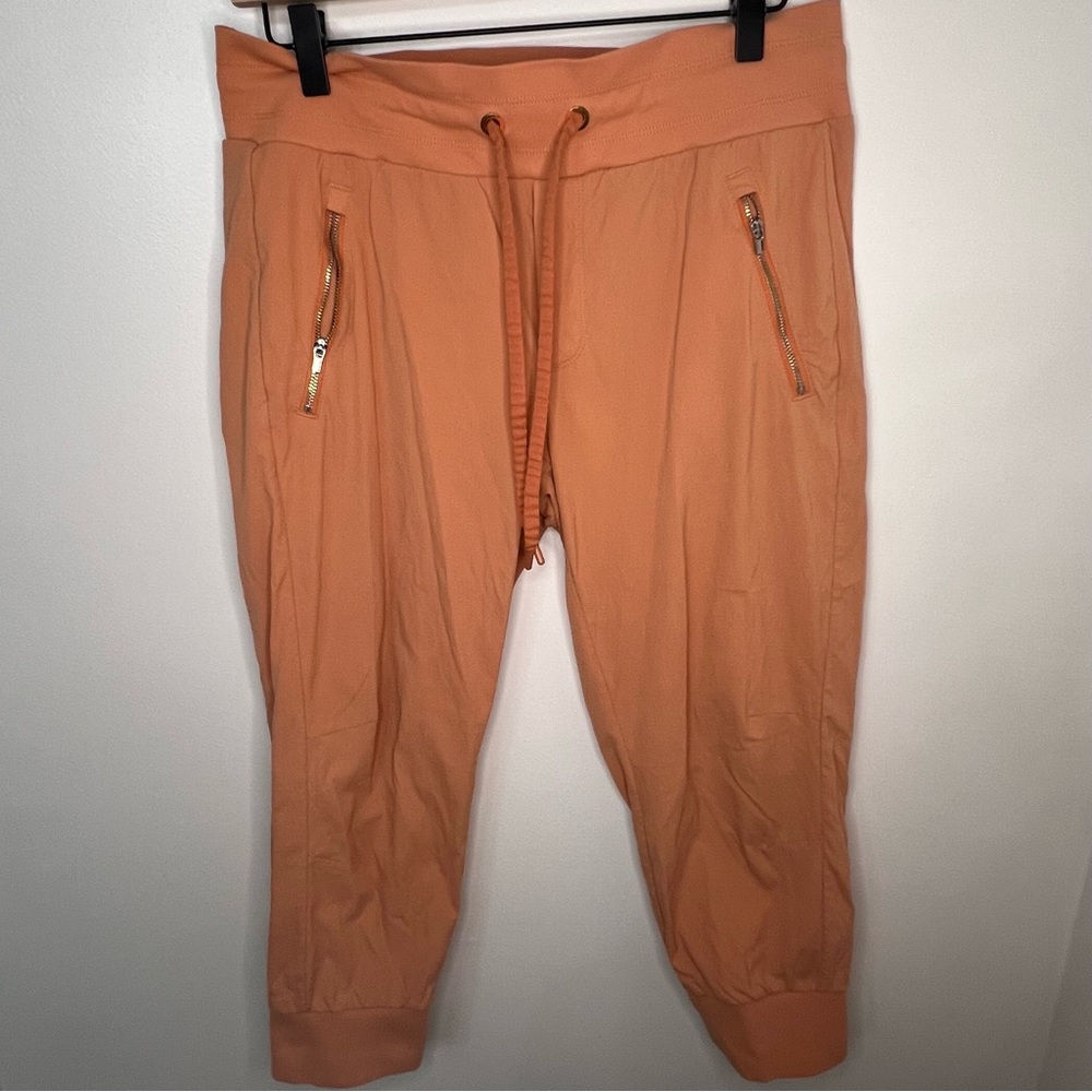 Athleta Orange Drawstring Jogger Track Pants